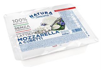 Mozzarella a cubetti natura sincera Sabelli 2,5kg