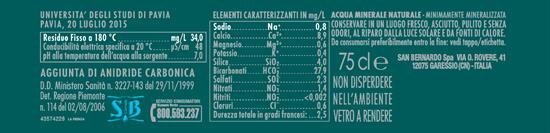 Acqua S.Bernardo lievemente friz in bottiglia VAR 75Cl(12x75cl)